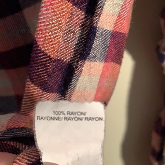 Lucky Brand Incredibly Soft Flannel High Low Hem Tunic Size XS - Picture 4 of 6